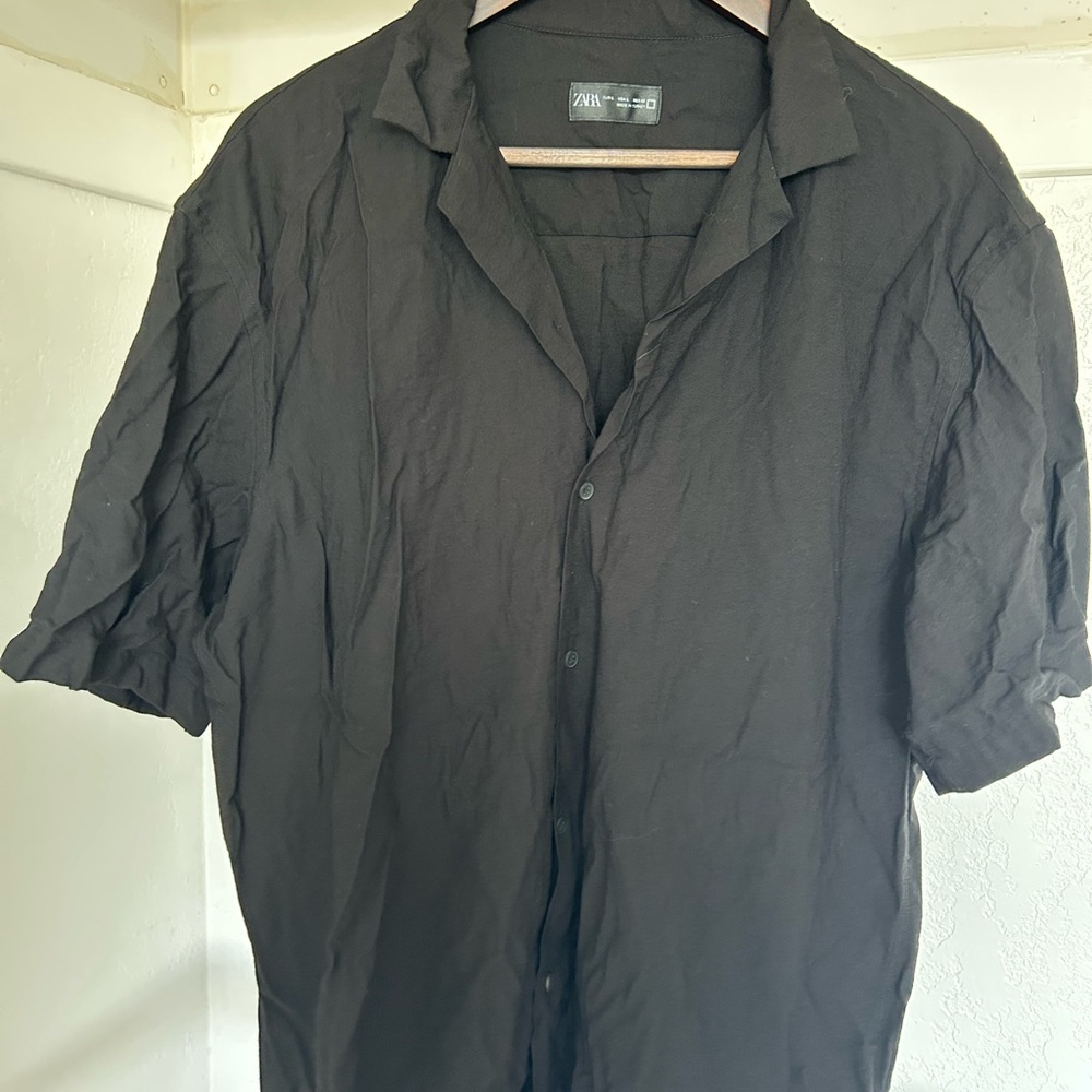 Zara Men's Black Shirt